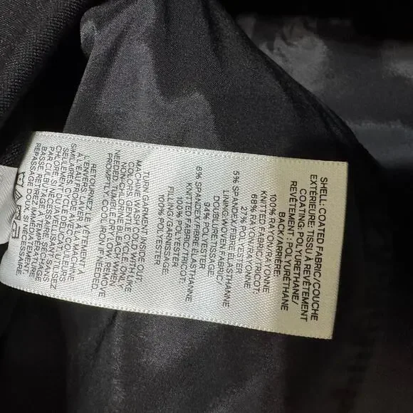 Express black faux leather quilted moto jacket size large NWT - Picture 8 of 9